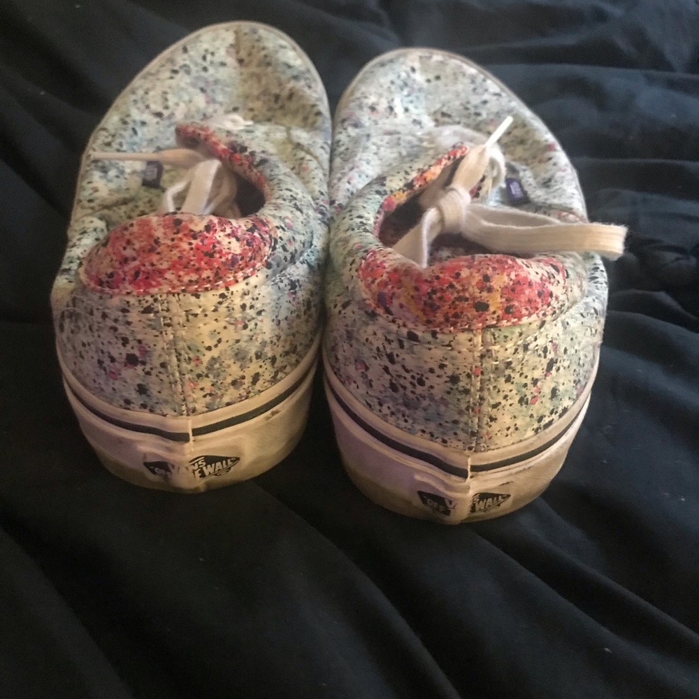 Multi Colored/ Splatter Painted Vans - image 3